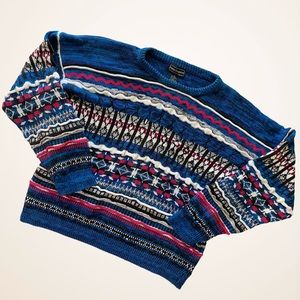 SOLD • 90’s Vintage Abstract Print 3D “Coogey” Sweater XL